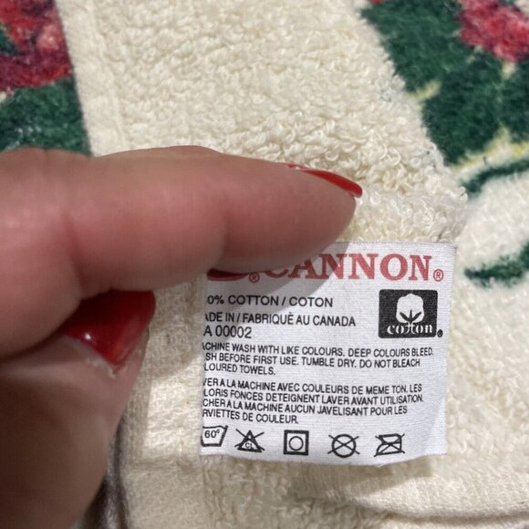 Vintage Cannon Christmas Holiday Dish Hand Towel 24x15 Poinsettia Lot of 3 NWOT - Picture 4 of 10